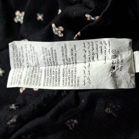 Penningtons In Every Story Black Pink Floral Shortsleeve Tee Peplum VG 4X - Picture 10 of 11